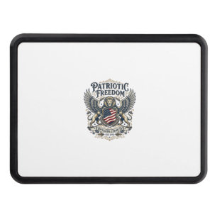 Patriotic Lion Eagle Guardian Animal Hybrid Patrio Hitch Cover