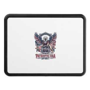 Patriotic Lion Eagle Guardian Animal Hybrid Patrio Hitch Cover