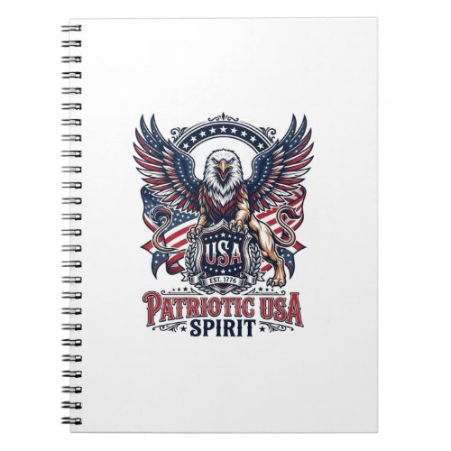 Patriotic Lion Eagle Guardian Animal Hybrid Patrio Notebook