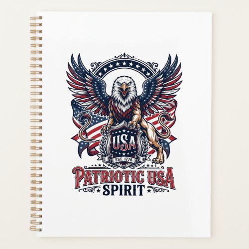 Patriotic Lion Eagle Guardian Animal Hybrid Patrio Planner