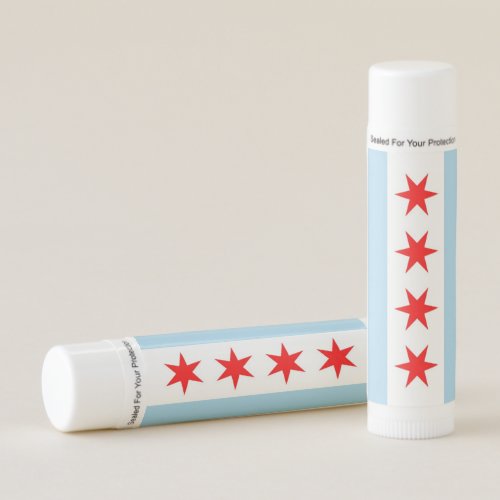 Patriotic Lip Balm flag of Chicago Illinois USA