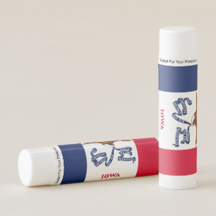 Patriotic Lip Balm flag of Iowa, USA
