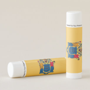 Patriotic Lip Balm flag of New Jersey, USA