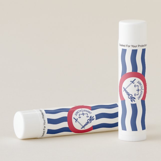 Patriotic Lip Balm with flag of Cincinnati (Front)
