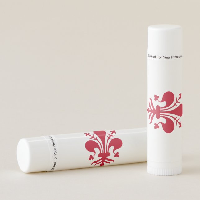 Patriotic Lip Balm with flag of Florence, Italy (Front)