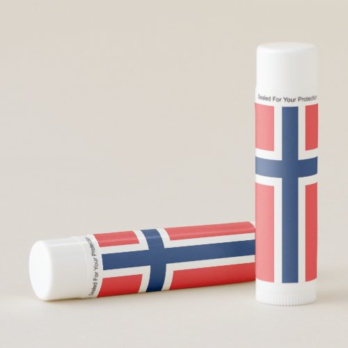 Patriotic Lip Balm with flag of Norway