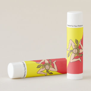 Patriotic Lip Balm with flag of Sicily