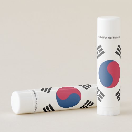 Patriotic Lip Balm with flag of South Korea