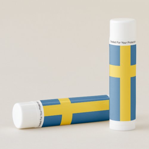 Patriotic Lip Balm with flag of Sweden