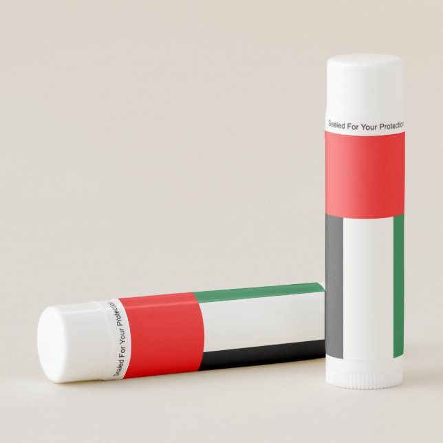Patriotic Lip Balm with flag of UAE (Front)