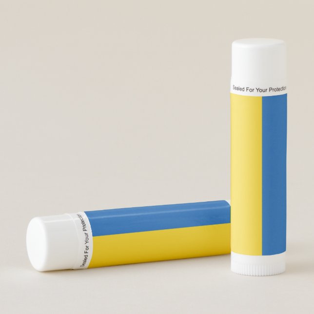Patriotic Lip Balm with flag of Ukraine (Front)