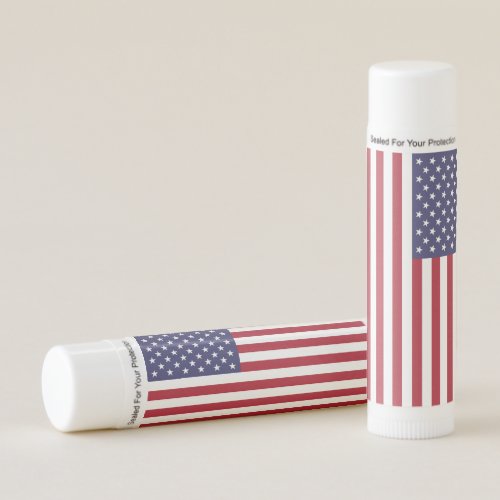 Patriotic Lip Balm with flag of USA