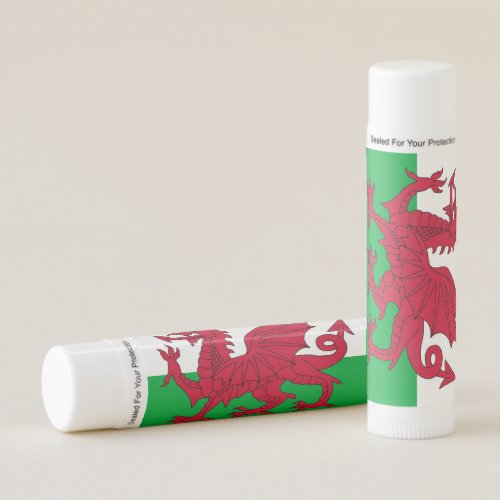 Patriotic Lip Balm with flag of Wales