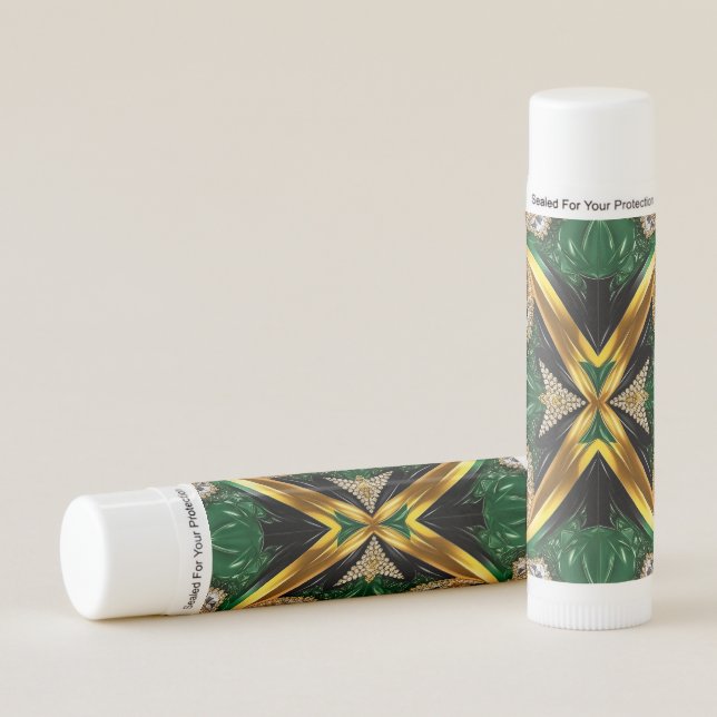 Patriotic Lip Balm with Jamaica design (Front)