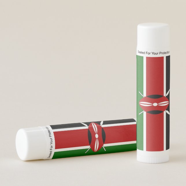 Patriotic Lip Balm with Kenya flag (Front)