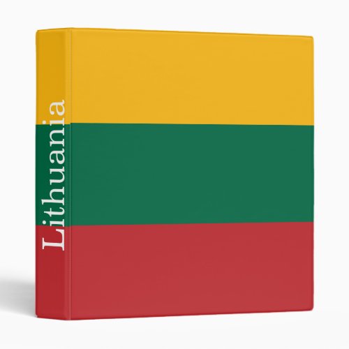 Patriotic Lithuania Flag 3 Ring Binder