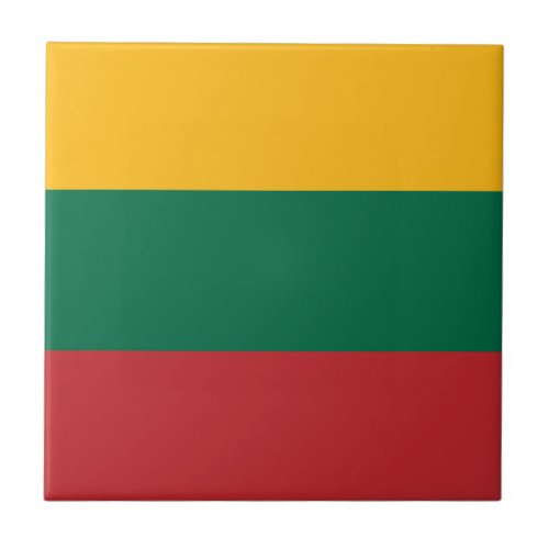 Patriotic Lithuania Flag Ceramic Tile