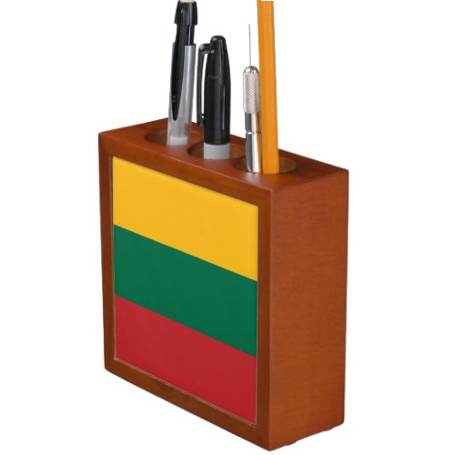 Patriotic Lithuania Flag Desk Organizer