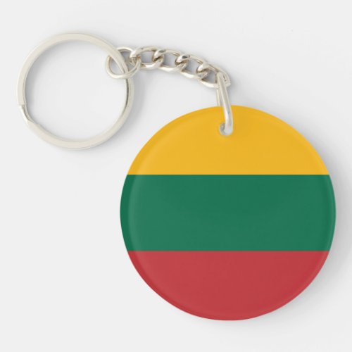 Patriotic Lithuania Flag Keychain