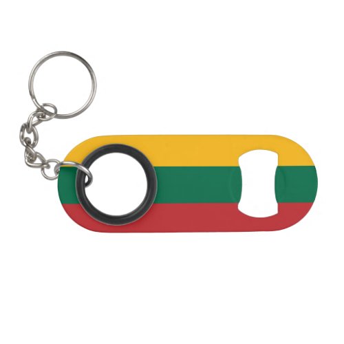 Patriotic Lithuania Flag Keychain Bottle Opener