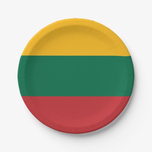 Patriotic Lithuania Flag Paper Plates