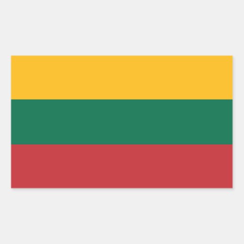 Patriotic Lithuania Flag Rectangular Sticker