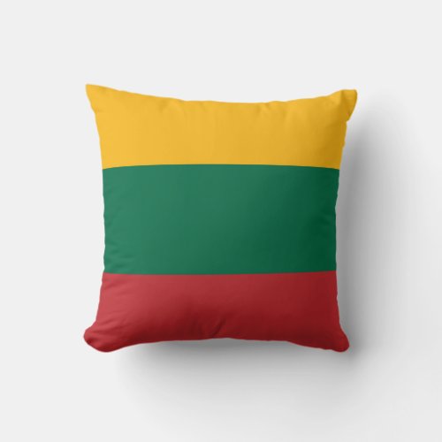 Patriotic Lithuania Flag Throw Pillow