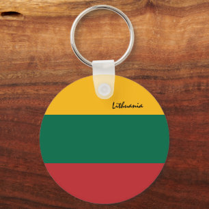 Patriotic Lithuania Keychain, Lithuanian Flag Keychain