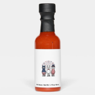 Patriotic Llama Fireworks Vintage Vector Shirt_1 Hot Sauces