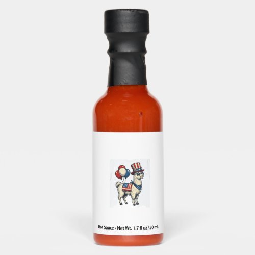 Patriotic Llama Vintage Engraving Shirt Design_1 Hot Sauces