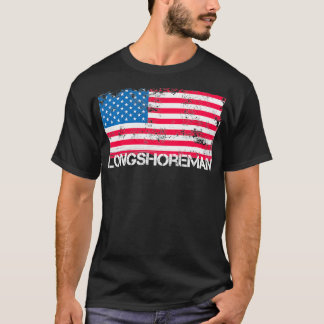 Patriotic Longshoreman Vintage US Flag Pullover