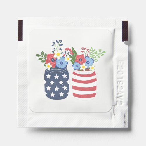 Patriotic Love Fourth of July Wedding Hand Sanitizer Packet