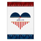 Patriotic USA Heart Blank Card | Zazzle.com