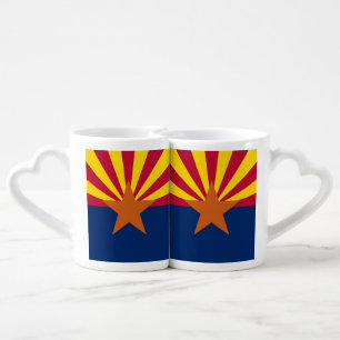 Patriotic lovers mugs with Flag of Arizona