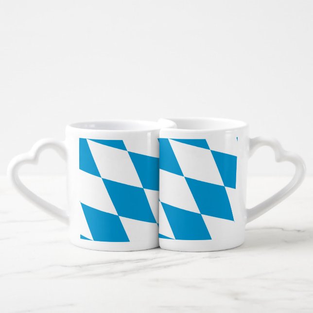 Patriotic lovers mugs with Flag of Bavaria (Front Nesting)