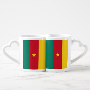 Patriotic lovers mugs with Flag of Cameroon