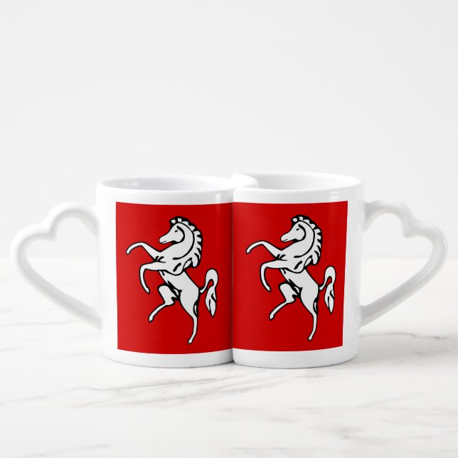 Patriotic lovers mugs with Flag of Kent, England (Front Nesting)