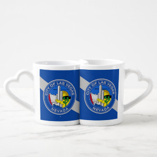Patriotic lovers mugs with Flag of Las Vegas