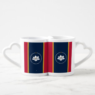 Patriotic lovers mugs with Flag of Mississippi