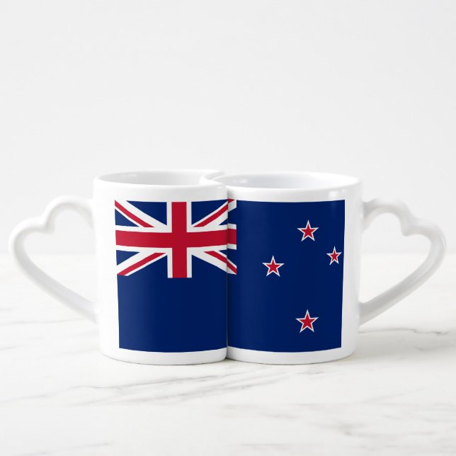 Patriotic lovers mugs with Flag of New Zealand (Back Nesting)