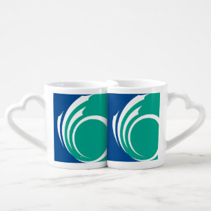 Patriotic lovers mugs with Flag of Ottawa, Canada