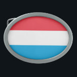 Patriotic Luxembourg Flag Belt Buckle<br><div class="desc">Patriotic flag of Luxembourg.</div>