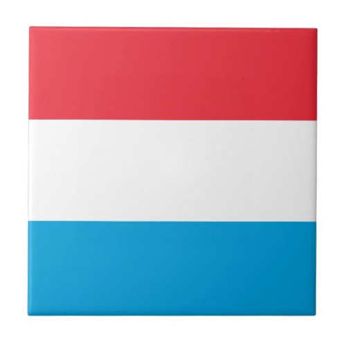 Patriotic Luxembourg Flag Ceramic Tile