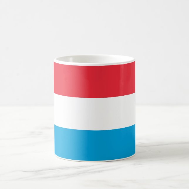 Patriotic Luxembourg Flag Coffee Mug (Center)