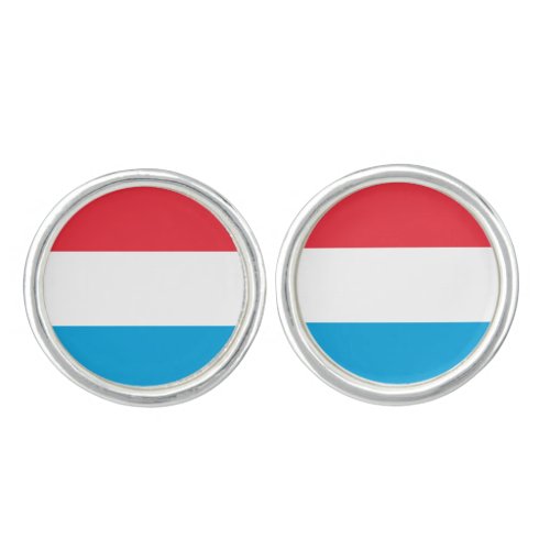 Patriotic Luxembourg Flag Cufflinks