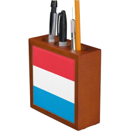 Patriotic Luxembourg Flag Desk Organizer