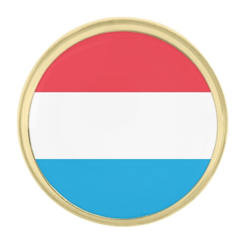 Patriotic Luxembourg Flag Gold Finish Lapel Pin