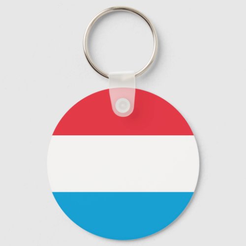 Patriotic Luxembourg Flag Keychain