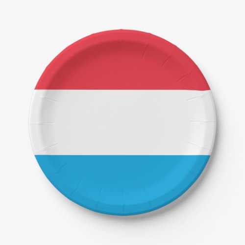 Patriotic Luxembourg Flag Paper Plates