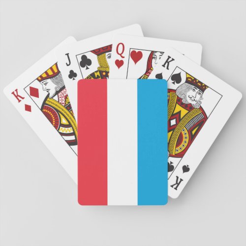 Patriotic Luxembourg Flag Poker Cards